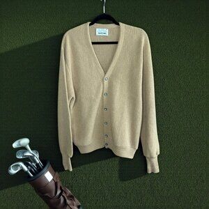 Arnold Palmer Robert Bruce Cardigan Sweater Alpaca Wool Vintage Size XL
